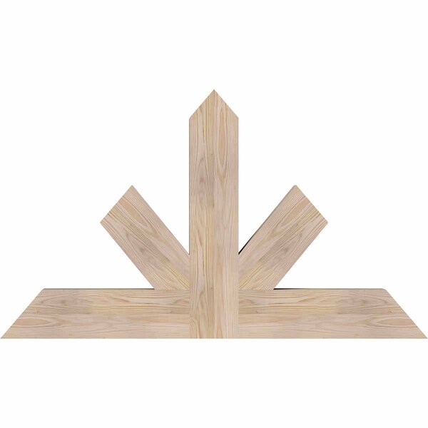 Ekena Millwork Saratoga Smooth Timber Gable Bracket, Douglas Fir, 48"W x 28"H x 3 1/2"D x 5 1/2"F, 14/12 Pitch GBW048X28X0406SAR00SDF - main